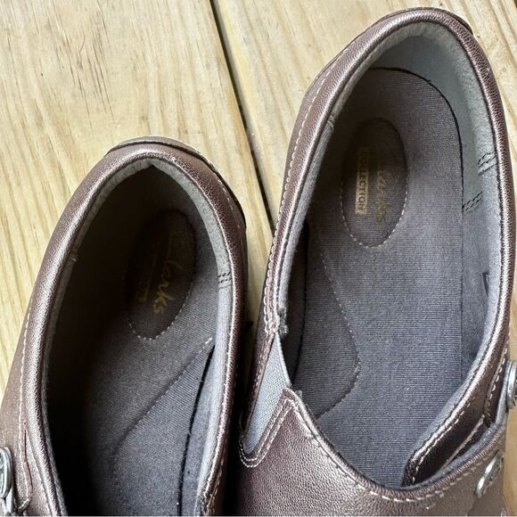 Clarks Womens Ashland Lane Q Loafer Slip on Shoe 9.5W Pewter casual ankle shoe - Picture 8 of 9